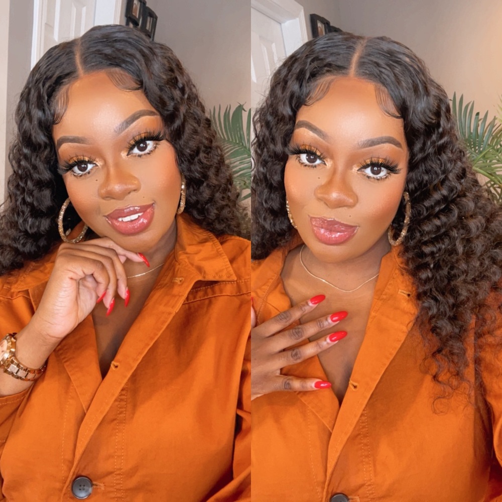 18” Deep Wave 4x4 Lace Closure Wig - Human Hair - Domiso Hair